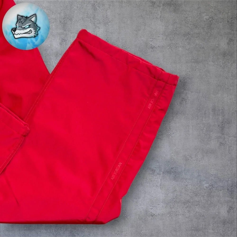 Nike Air Jordan Wings Red Track Pants Storm Loose-Fit Mens Size Small HV0083-659